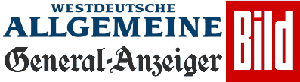 Logos der 'Westdeutschen Allgemeinen', der 'BILD'-Zeitung und des Bonner 'General-Anzeigers'