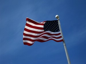 US-Flagge am Fahnenmast